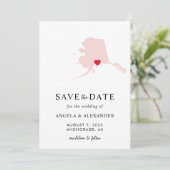 アラスカ結婚式地図 セーブザデート (スタンド正面)