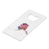 アラスカ絞り染めプリント クレジットカード栓抜き (裏面アングル)