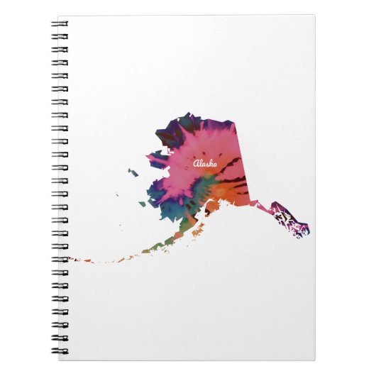 アラスカ絞り染めプリント ノートブック (正面)