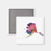 アラスカ絞り染めプリント マグネット (正面/裏面)