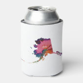 アラスカ絞り染めプリント 缶クーラー (缶正面)