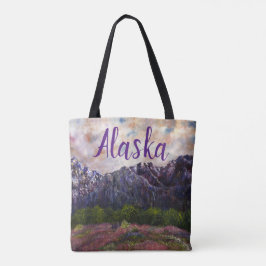 アラスカ綿菓子サンセットトートバッグw_ALASKA トートバッグ