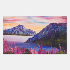 アラスカ綿菓子シール 長方形シール