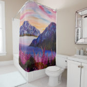 アラスカ綿菓子マウンテンシャワーカーテン シャワーカーテン (インサイチュ)