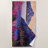 アラスカ綿菓子マウンテンビーチタオル ビーチタオル (正面)