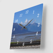 アラスカ美しいウォールクロック スクエア壁時計 (傾斜)