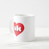 アラスカ赤いハート – 私はak愛 コーヒーマグカップ (正面左)
