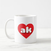 アラスカ赤いハート – 私はak愛 コーヒーマグカップ (左)