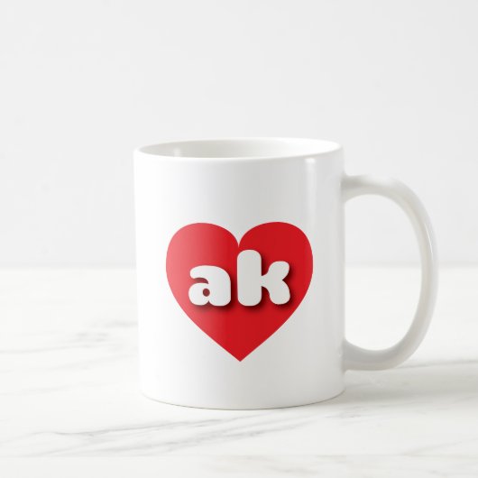 アラスカ赤いハート – 私はak愛 コーヒーマグカップ (右)