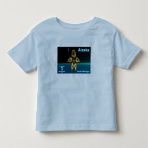 アラスカ郵便料金 – フラクタルイヌイットハンター トドラーTシャツ