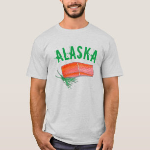 アラスカ野生アラスカサケ魚フィレットシーフード Tシャツ