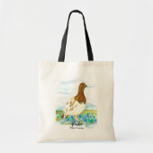 アラスカ野生生物ウィロープタルミガンツンドラのバードアート トートバッグ (正面)