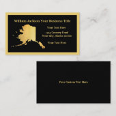 アラスカ金ゴールドマップデザインカスタム名刺 名刺 (正面/裏面)