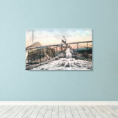 アラスカ金ゴールド鉱山運転水門 キャンバスプリント (インサイチュ (ウッドフロア))