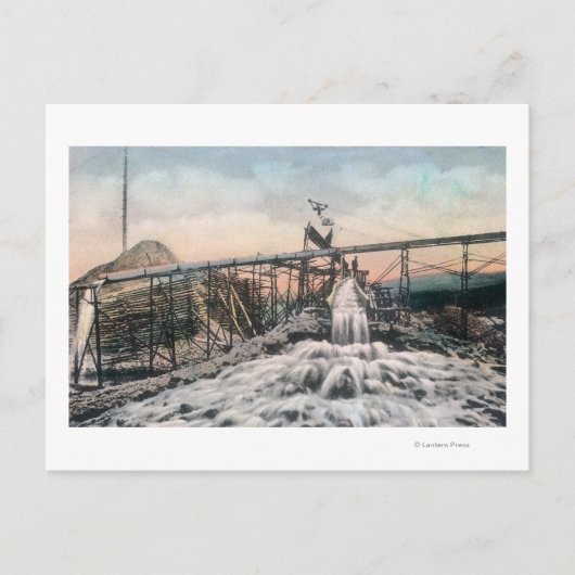 アラスカ金ゴールド鉱山運転水門 ポストカード (正面)