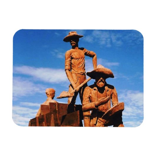 アラスカ金ゴールド鉱山鉱山労働者金ゴールドラッシュフォト設計 マグネット (横)