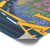 アラスカ鉄道シーン – アラスカ，フェアバンクス ポスター (角)