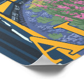 アラスカ鉄道シーン – アラスク州デナリ・ナトル公園 ポスター (角)