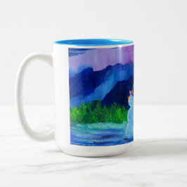 アラスカ雪だるまツートーン15ozコーヒーマグ ツートーンマグカップ