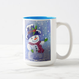 アラスカ雪だるまツートーン15ozコーヒーマグ ツートーンマグカップ