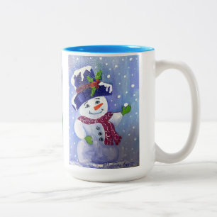 アラスカ雪だるまツートーン15ozコーヒーマグ ツートーンマグカップ