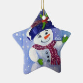 アラスカ雪だるま式雪だるまセラミックオーナメント セラミックオーナメント (右)