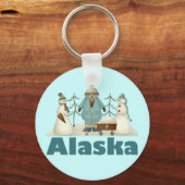 アラスカ雪だるまTシャツギフト キーホルダー (正面)