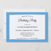 アラスカ雪山写真誕生日 招待状 (裏面)