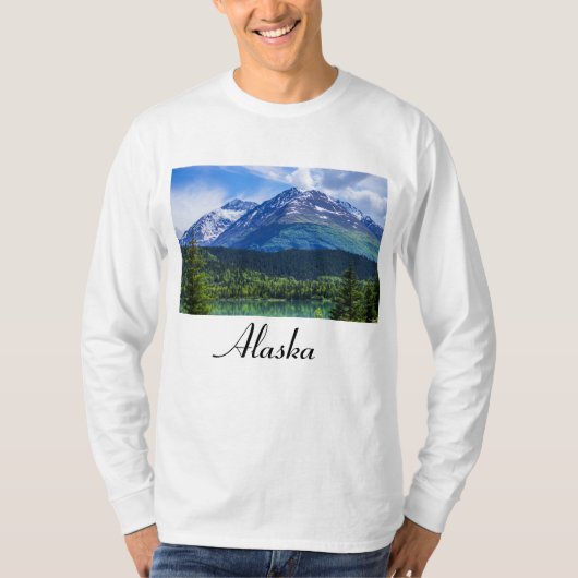 アラスカ風光明媚バイウェイマウンテン Tシャツ (正面)