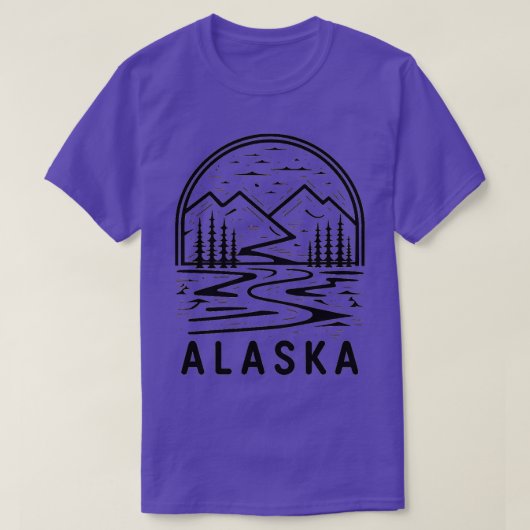 アラスカ風景Tシャツ Tシャツ (デザイン正面)