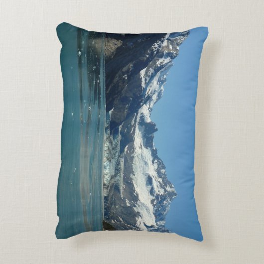 アラスカ食べ物を与え氷河水域 アクセントクッション (裏面(縦))