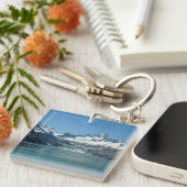 アラスカ食べ物を与え氷河水域 キーホルダー (正面右)