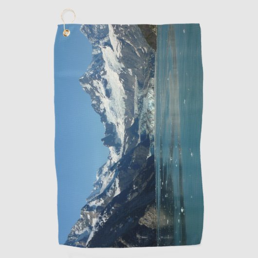 アラスカ食べ物を与え氷河水域 ゴルフタオル (正面)