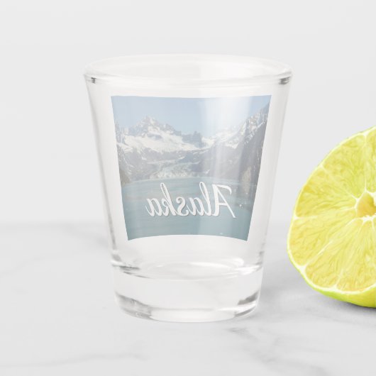 アラスカ食べ物を与え氷河水域 ショットグラス (裏面)