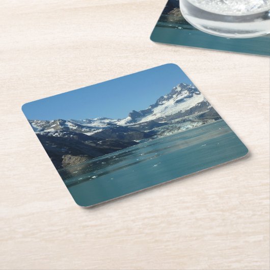 アラスカ食べ物を与え氷河水域 スクエアペーパーコースター (アングル)