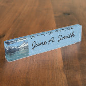 アラスカ食べ物を与え氷河水域 デスクネームプレート (側面)