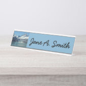 アラスカ食べ物を与え氷河水域 デスクネームプレート (正面)