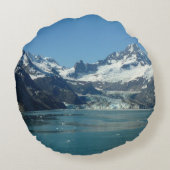アラスカ食べ物を与え氷河水域 ラウンドクッション (裏面)