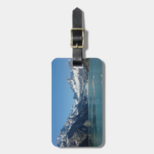 アラスカ食べ物を与え氷河水域 ラゲッジタグ (正面縦)