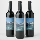 アラスカ食べ物を与え氷河水域 ワインラベル (ボトル)