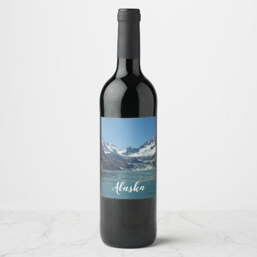 アラスカ食べ物を与え氷河水域 ワインラベル (正面)