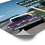 アラスカ高速道路標識1962ヴィンテージ ポスター (角)