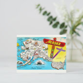 アラスカ&アメリカの地図 ポストカード (スタンド正面)