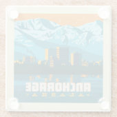 アラスカ，アンカレッジ ガラスコースター (裏面)