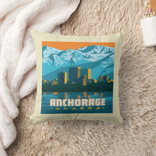 アラスカ，アンカレッジ クッション (ブランケット)