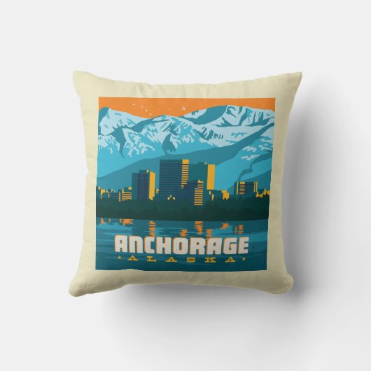 アラスカ，アンカレッジ クッション (裏面)