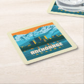 アラスカ,アンカレッジ スクエアペーパーコースター (アングル)