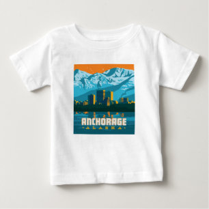 アラスカ,アンカレッジ ベビーTシャツ