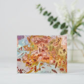 アラスカ イラスト ヴィンテージ ポストカード (スタンド正面)