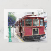 アラスカ、オールドアンカレッジトロリー ポストカード (正面/裏面)